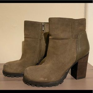 Sam Edelman Size 10W (10.5) Lug Sole Heeled Boots